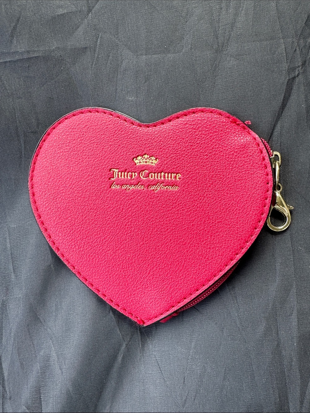 Juicy Couture red Heart mini coins bag